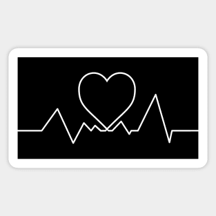 Love Heart Waves Minimal Design (Valentine Collection) Sticker